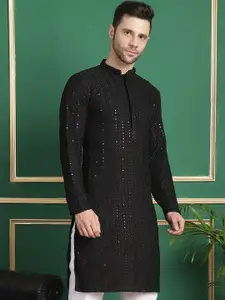 Anouk Ethnic Motifs Embroidered Sequinned Kurta