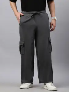 MADSTO Men Cotton Relaxed-Fit Mid Rise Track Pants