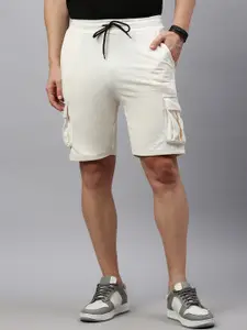 MADSTO Men Mid-Rise Cotton Cargo Shorts
