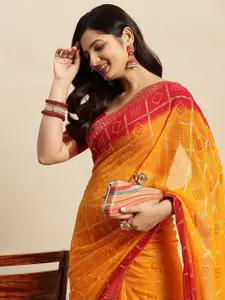 RATAN Printed Bandhani Saree