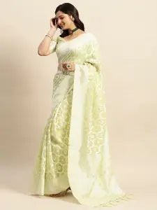 RATAN Ethnic Motifs Woven Design Zari Art Silk Muga Saree