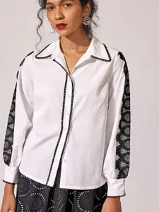 The Label Life Spread Collar Long Sleeves Cotton Casual Shirt