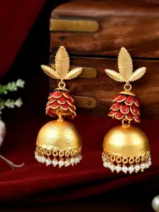 Silvermerc Designs Gold-Plated Circular Jhumkas Earrings