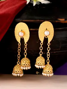 Silvermerc Designs Gold-Plated Circular Drop Earrings