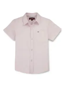 Gini and Jony Boys Spread Collar Opaque Cotton Casual Shirt