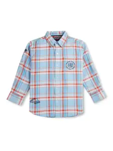 Gini and Jony Boys Tartan Checked Cotton Casual Shirt