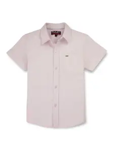 Gini and Jony Boys Spread Collar Opaque Cotton Casual Shirt