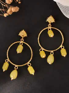 Silvermerc Designs Gold-Plated Circular Drop Earrings