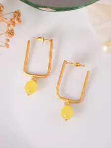 Silvermerc Designs Gold-Plated Circular Drop Earrings