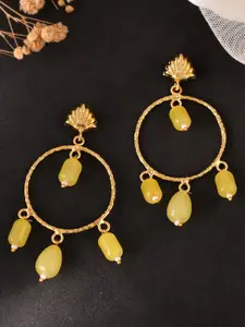 Silvermerc Designs Gold-Plated Beaded Contemporary Drop Earrings