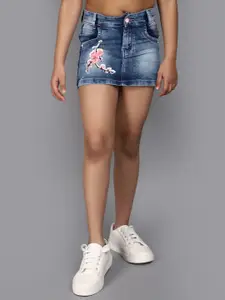 V-Mart Girls Denim Straight Mini Skirt