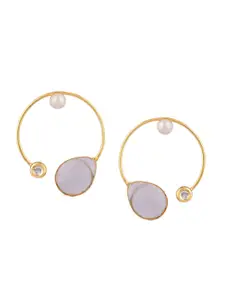 Silvermerc Designs Gold-Plated Circular Drop Earrings
