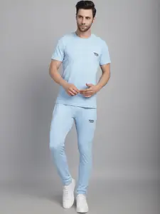 MACK JONNEY Round Neck T-shirt And Mid-Rise Track Pant Sports Tracksuit