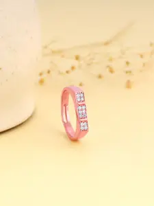 GIVA 925 Sterling Silver Rose Gold-Plated Floodlight Ring,