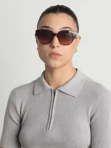 IDEE Women Oval Sunglasses with UV Protected Lens IDS3121C2SG