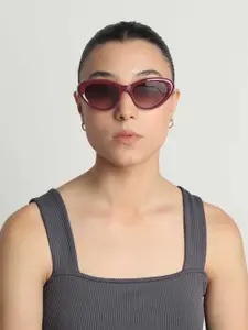 IDEE Women Oval Sunglasses with UV Protected Lens IDS3139C4SG