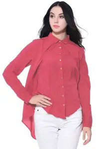 Uptownie Crepe Shirt Style Top