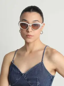 IDEE Women Oval Sunglasses with UV Protected Lens IDS3139C2SG