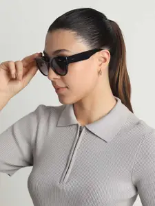 IDEE Women Oval Sunglasses with UV Protected Lens IDS3121C1SG