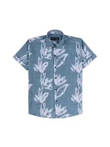 CAVIO Boys Standard Floral Opaque Cotton Casual Shirt