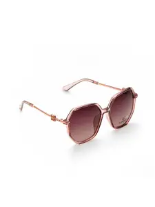 HASHTAG EYEWEAR Women Wayfarer Sunglasses with Polarised and UV Protected Lens 8236-Brown
