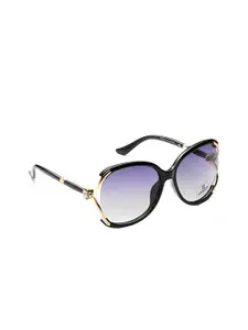 HASHTAG EYEWEAR Women Oval Sunglasses with Polarised and UV Protected Lens NH8039