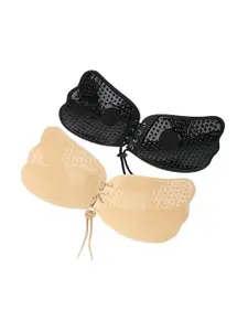 FIMBUL Pack Of 2 Strapless Self Adhesive Push up Backless Stick-On Bra
