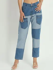 BAESD Women Jean Relaxed Fit High-Rise Clean Look Cargo Jeans