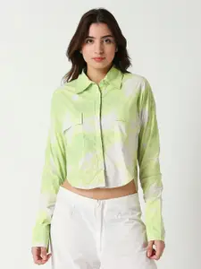 Remanika Classic Colourblocked Cotton Crop Casual Shirt