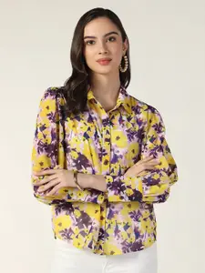 Beatnik Modern Floral Printed Casual Shirt