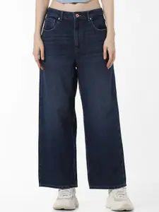 ONLY Onldoll Titanium Women Wide Leg Low Distress Jeans