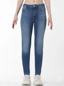 ONLY Onlforever Women Skinny Fit Heavy Fade Stretchable Jeans