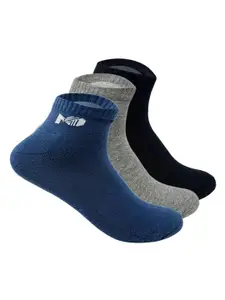 Mint & Oak Men Pack of 3 Cushioned Ankle-Length Socks