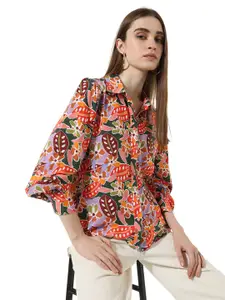 ONLY Floral Printed Spread Collar Long Sleeves Casual Shirt