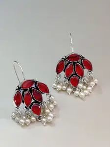 EL REGALO Stoned Studded & Beaded Contemporary Drop Earrings