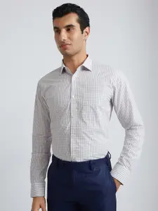 Park Avenue Slim Fit Windowpane Checks Pure Cotton Formal Shirt
