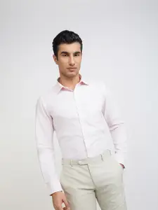 Park Avenue Textured Slim Fit Pure Cotton Formal Shirt