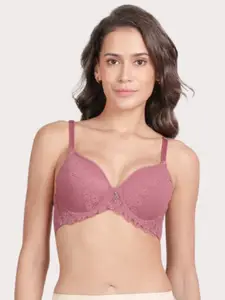 Susie Floral Lace Medium Coverage Lightly Padded Balconette Bra With All Day Comfort