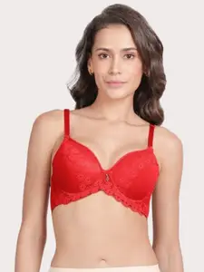 Susie Medium Coverage Underwired Lightly Padded Balconette Bra with all Day Comfort