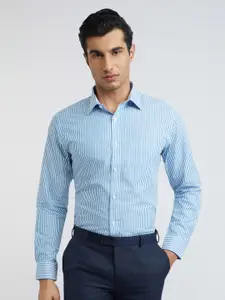 Raymond Slim Fit Striped Pure Cotton Formal Shirt