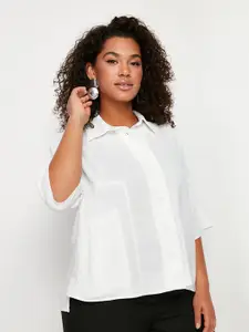 Trendyol Spread Collar Drop-Shoulder Sleeves Casual Shirt