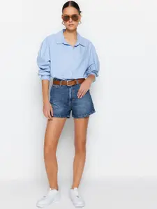 Trendyol Women Washed Pure Cotton Denim Shorts