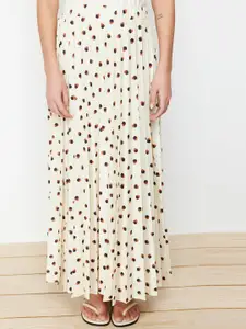 Trendyol Printed Flared Maxi Skirt