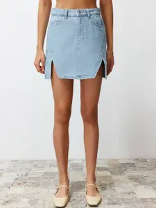 Trendyol Cotton A-Line Mini Skirts
