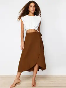 Trendyol Flared High & Low Midi Skirts