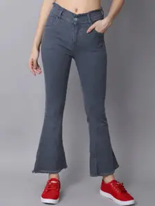 BAESD Girls Bootcut High-Rise Clean Look Cotton Jeans