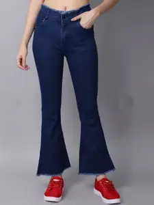 BAESD Girls Bootcut High-Rise Clean Look Cotton Jeans