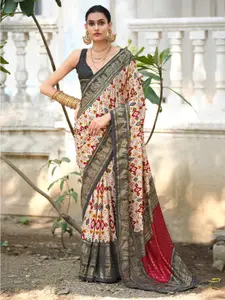 Saree mall Ethnic Motifs Printed Zari Pochampally Sarees