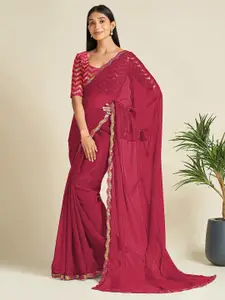 Saree mall Sequinned Pure Georgette Sarees