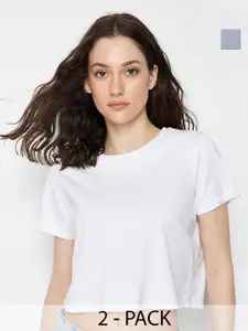 Trendyol Pack Of 2 Round Neck T-shirt